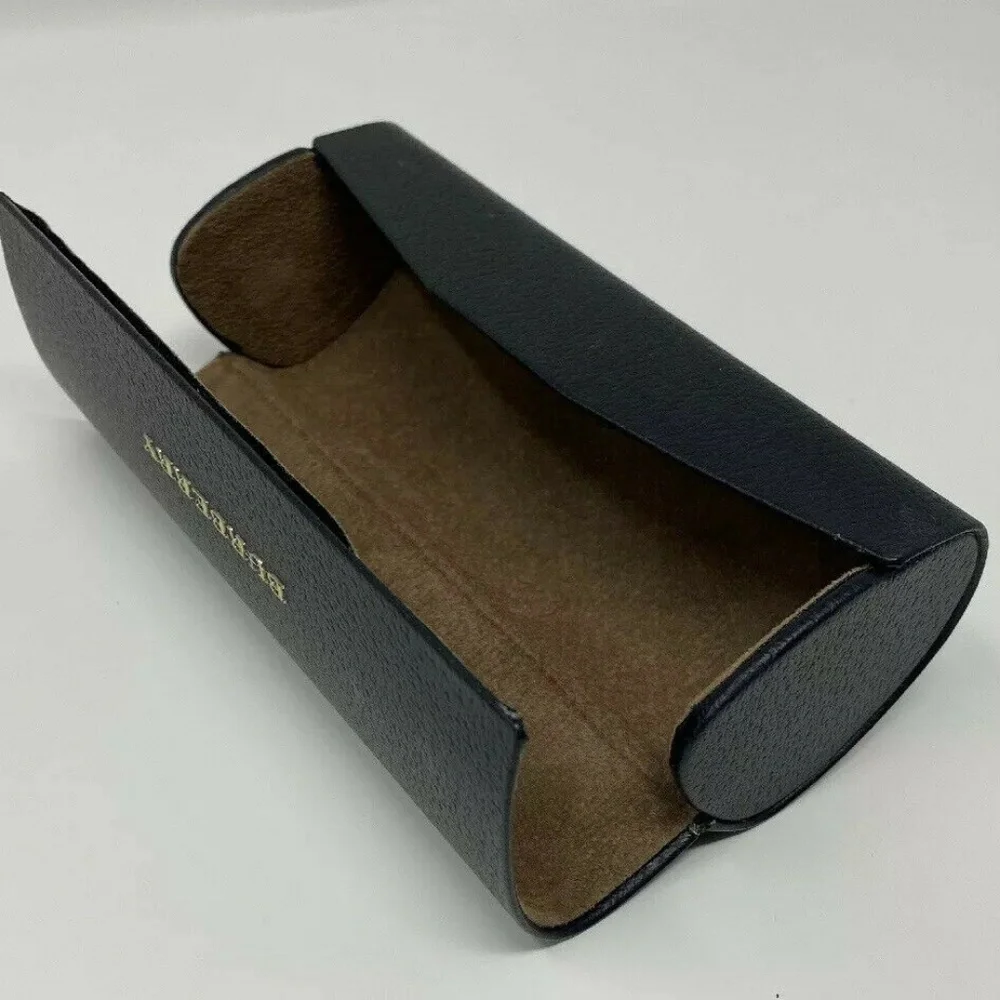 Burberry Hard Black Leather Glasses Case